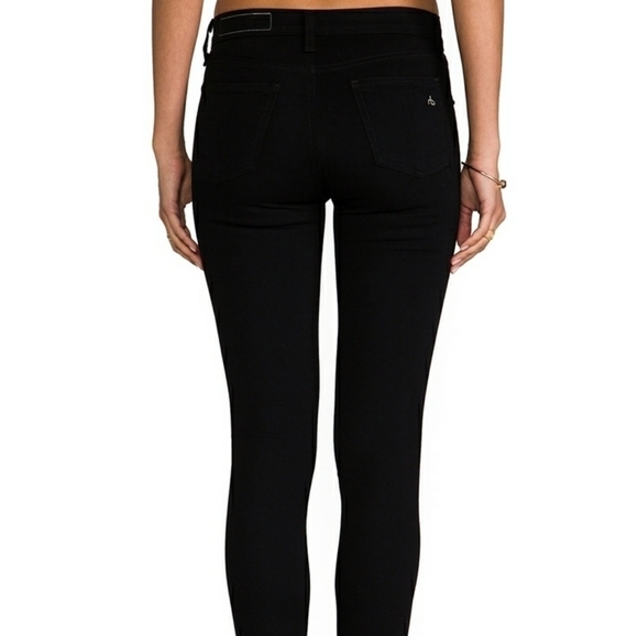 Rag & Bone | The Plush Legging Jean in Black - Picture 6 of 14